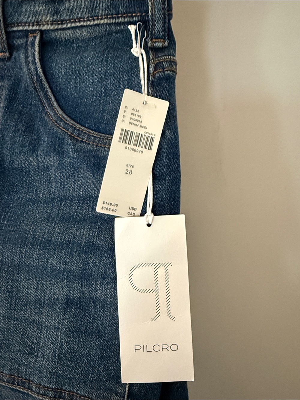 Pilcro Wide-Leg High-Rise Jeans in Dark Blue Wash: Anthropology - Picture 2 of 5